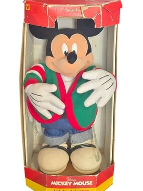 Vtg 1997 Santa's Best Mickey Mouse Let's Twist Again Animated for Parts/Repair